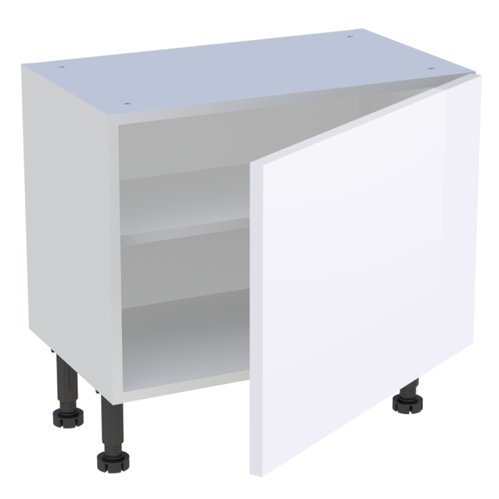 Meuble bas cuisine 1 porte H. 58,2 cm x L. 60 cm x P. 36,9 cm - Blanc brillant