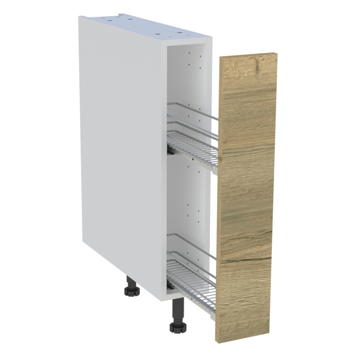 Meuble bas cuisine 1 coffre H. 87 cm x L. 15 cm - Chêne structuré