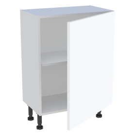 Meuble bas cuisine 1 porte H.87 cm x L. 60 cm x P. 36,9 cm - Blanc mat