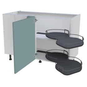 Meuble bas cuisine 1 porte H.87 cm x L. 120 cm - BSA120G - Vert opale mat