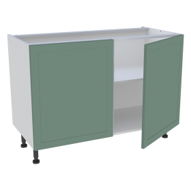 Meuble bas cuisine 2 portes H.87 cm x L. 120 cm - Vert sauge cadre