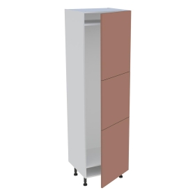 Colonne cuisine pour réfrigérateur avec 3 portes H.201,6 cm x L. 60 cm - Terracotta mat