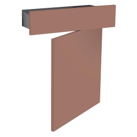 Kit façade meuble cuisine Terracotta Mat 1 porte, 1 tiroir H. 71,7 cm L. 59,7 cm