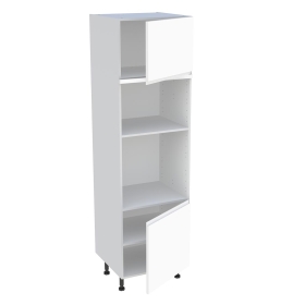 Colonne cuisine 2 portes H.216,6 cm x L. 60 cm - CFMO2P - Blanc mat sans poignée