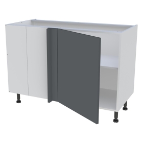 Meuble bas d'angle cuisine 1 porte H.87 cm x L. 120 cm - Gris ardoise mat