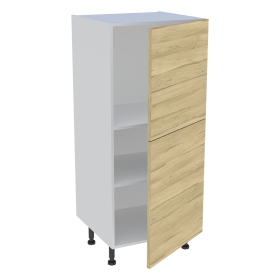 Demi colonne cuisine 2 portes H.129,6 cm x L. 60 cm - Chêne clair