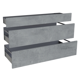 Kit façade meuble cuisine Béton Brut 1 tiroir, 2 casseroliers H. 71,7 cm x L. 119,7 cm