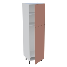 Colonne cuisine pour réfrigérateur avec 2 portes H.201,6 cm x L. 60 cm - Terracotta mat