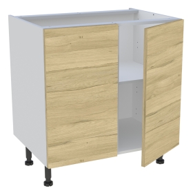 Meuble bas cuisine 2 portes H.87 cm x L. 80 cm - Chêne clair