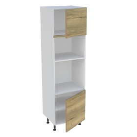 Colonne cuisine 2 portes H.216,6 cm x L. 60 cm - CFMO2P - Chêne structuré