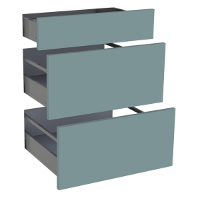 Kit façade meuble cuisine Vert Opale Mat 1 tiroir, 2 casseroliers H. 71,7 cm L. 59,7 cm