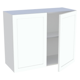 Meuble haut cuisine 2 portes H.72 cm x L. 90 cm - Blanc cadre