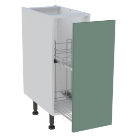 Meuble bas cuisine 1 coffre H.87 cm x L. 30 cm - Vert sauge mat
