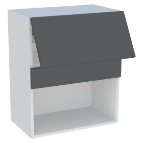 Meuble haut cuisine pour micro-ondes 1 porte relevante H.72 cm x L. 60 cm - Gris Ardoise Mat