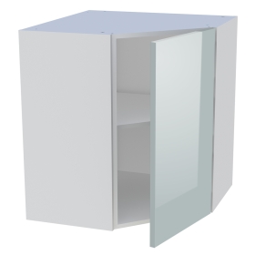 Meuble haut cuisine 1 porte H.72 cm x L. 65 cm - Gris cendre brillant