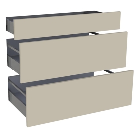 Kit façade meuble cuisine Beige Mat 1 tiroir, 2 casseroliers H. 71,7 cm L. 89,7 cm