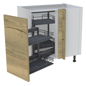 Meuble bas cuisine 1 porte H.87 cm x L. 80 cm - BSA105MCD - Chêne structuré