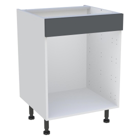 Meuble bas cuisine  H.87 cm x L. 60 cm - Gris ardoise mat sans poignee