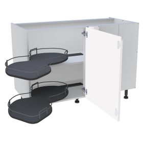 Meuble bas cuisine 1 porte H.87 cm x L. 120 cm - BSA120D - Blanc brillant sans poignée