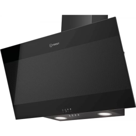 Hotte inclinée 90 cm verre noir