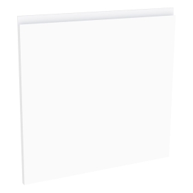 Kit façade 1 porte lave-vaisselle semi-intégrable Blanc Mat Sans Poignée 1 porte H. 57,3 cm L. 59,7 cm