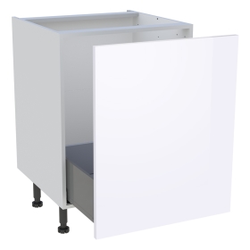 Meuble bas cuisine 1 coulissant H.87 cm x L. 60 cm - Blanc brillant