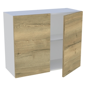 Meuble haut cuisine 2 portes H.72 cm x L. 90 cm - Chêne structuré