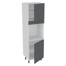 Colonne cuisine 2 portes H.216,6 cm x L. 60 cm - CF2P - Gris ardoise mat sans poignee