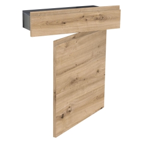 Kit façade meuble cuisine Chêne Naturel Sans Poignée 1 porte, 1 tiroir H. 71,7 cm L. 59,7 cm