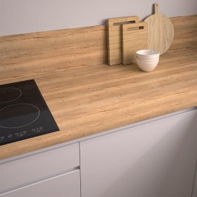 Crédence cuisine sur mesure stratifiée Chêne Structuré
