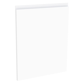 Kit façade 1 porte lave-vaisselle semi-intégrable Blanc Mat Sans Poignée 1 porte H. 57,3 cm L. 44,7 cm
