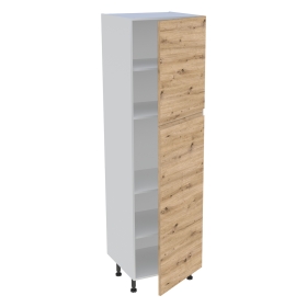 Colonne cuisine 2 portes H.216,6 cm x L. 60 cm - C2P602 - Chêne naturel sans poignée