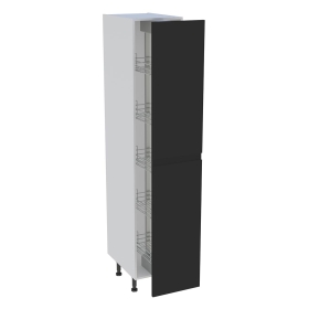 Colonne cuisine 2 portes H.216,6 cm x L. 40 cm - C2P401EX - Noir mat sans poignée