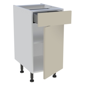 Meuble bas cuisine 1 porte, 1 tiroir H. 87 cm x L. 40 cm - Beige mat
