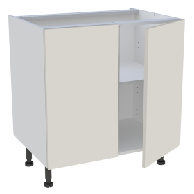 Meuble bas cuisine 2 portes H.87 cm x L. 80 cm - Lin mat