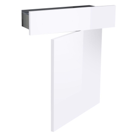 Kit façade meuble cuisine Blanc Brillant 1 porte, 1 tiroir H. 71,7 cm L. 59,7 cm