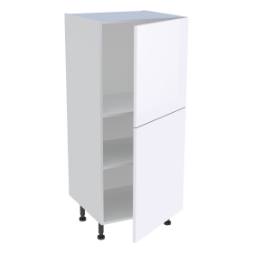 Demi colonne cuisine 2 portes H.129,6 cm x L. 60 cm - Blanc brillant