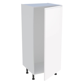 Demi colonne cuisine 1 porte H.129,6 cm x L. 60 cm - Blanc brillant sans poignée