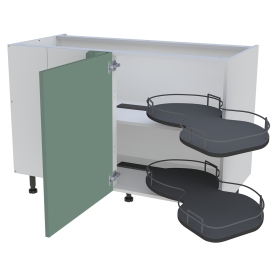 Meuble bas cuisine 1 porte H.87 cm x L. 120 cm - BSA120G - Vert sauge mat
