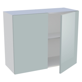Meuble haut cuisine 2 portes H.72 cm x L. 90 cm - Gris cendre brillant