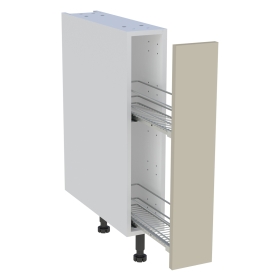 Meuble bas cuisine 1 coffre H. 87 cm x L. 15 cm - Beige mat