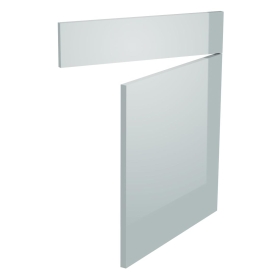 Kit façade meuble cuisine Gris Cendre Brillant 1 porte, 1 faux tiroir H. 71,7 cm L. 59,7 cm