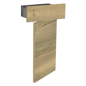 Kit façade meuble cuisine Chêne Structuré 1 porte, 1 tiroir H. 71,7 cm L. 39,7 cm
