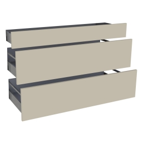 Kit façade meuble cuisine Beige Mat 1 tiroir, 2 casseroliers H. 71,7 cm L. 119,7 cm