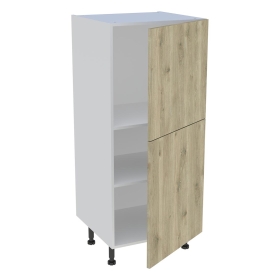 Demi colonne cuisine 2 portes H.129,6 cm x L. 60 cm - Chêne doré