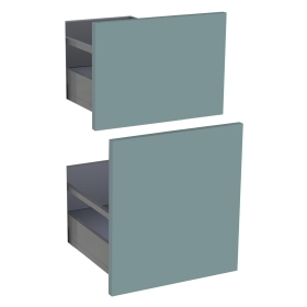 Kit façade meuble cuisine Vert Opale Mat 2 casseroliers H. 71,7 cm L. 39,7 cm