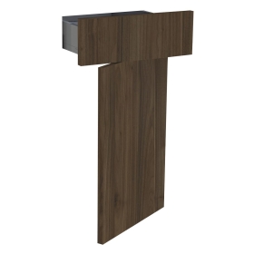 Kit façade meuble cuisine Noyer Foncé 1 porte, 1 tiroir H. 71,7 cm L. 39,7 cm
