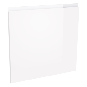 Kit façade 1 porte lave-vaisselle semi-intégrable Blanc Brillant Sans Poignée 1 porte H. 57,3 cm L. 59,7 cm