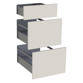 Kit façade meuble cuisine Lin Mat 1 tiroir, 2 casseroliers H. 71,7 cm L. 39,7 cm