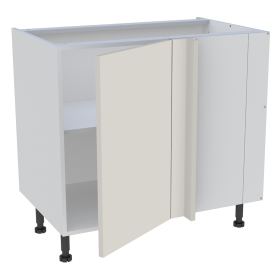 Meuble bas d'angle cuisine 1 porte H.87 cm x L. 90 cm - Lin mat
